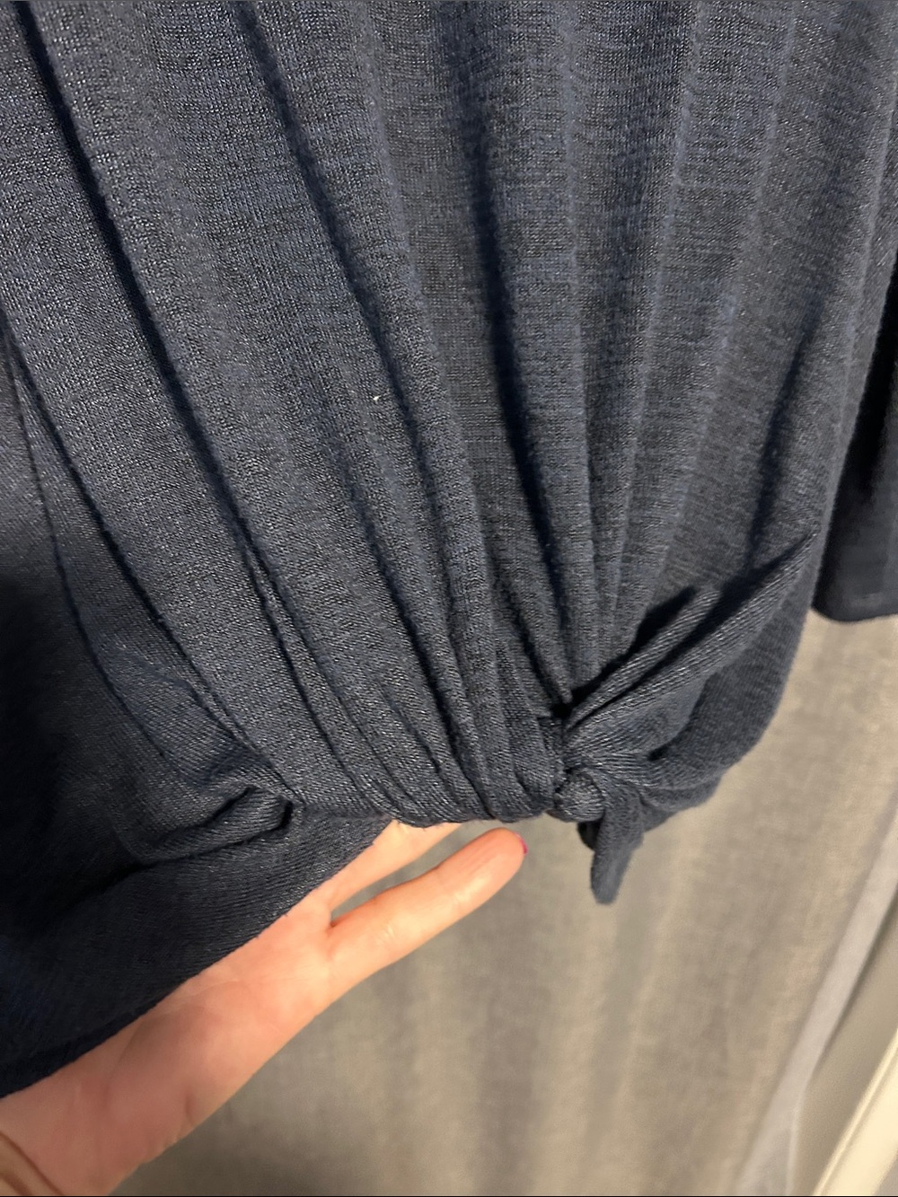 Cupio Navy Twist Front Long Sleeve Top - Picture 3 of 5